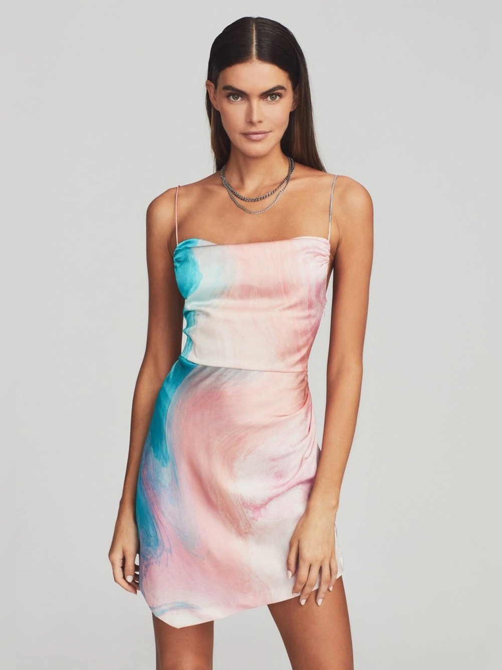 Retrofete Auris Silk Mini Dress Candy Tie Dye